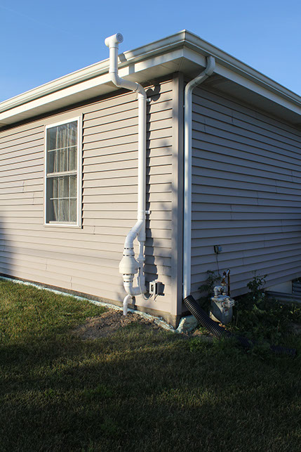 Radon installation on a homeowners house